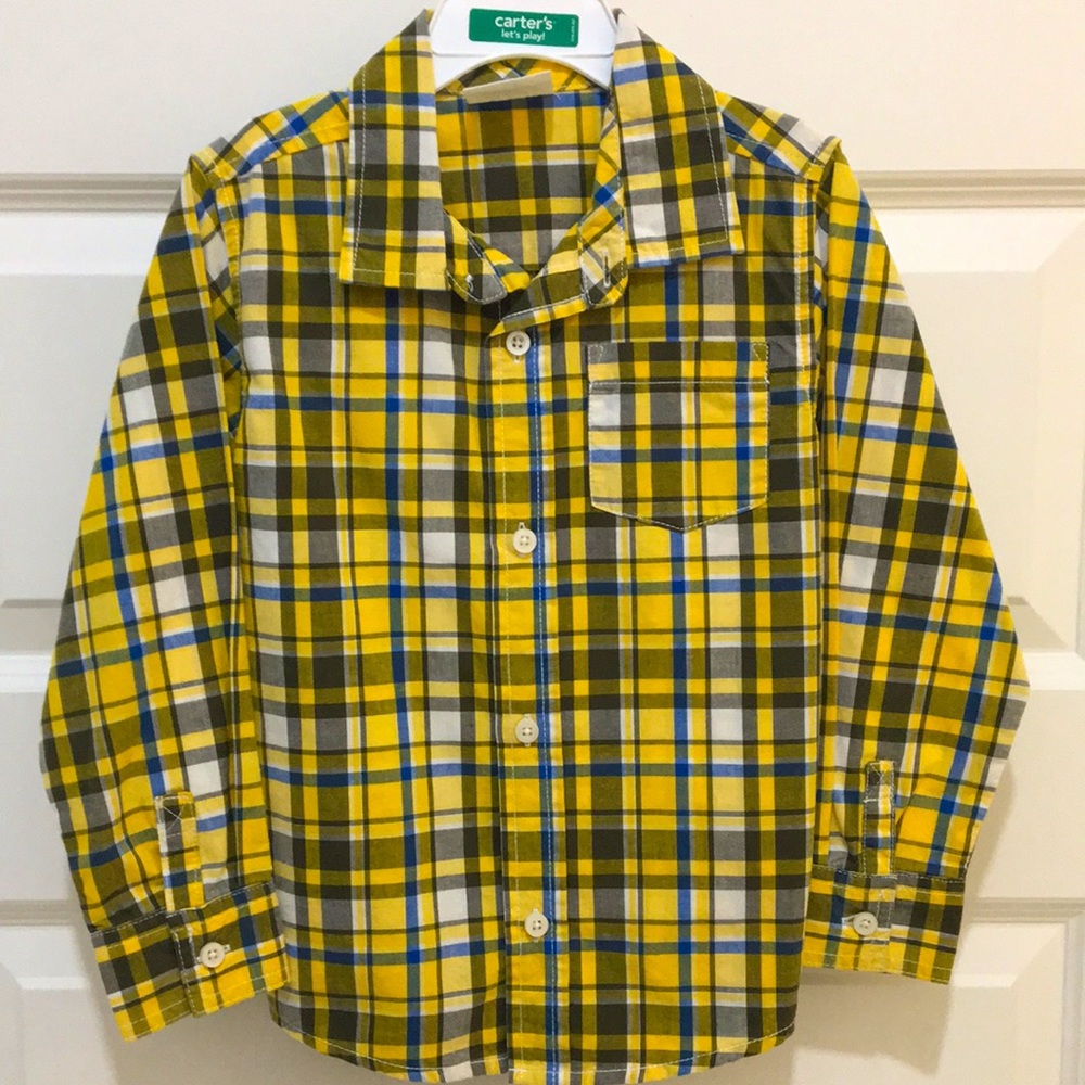 Crazy 8 Long Sleeve Multi-Check Button-Down Shirt Sz